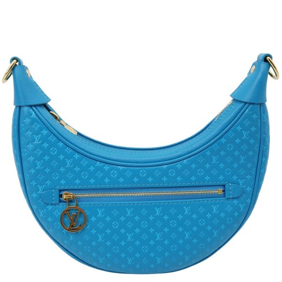 Louis Vuitton  Loop Nanogram Embossed Leather Shoulder Bag Turquoise Blue - Picture 4 of 14